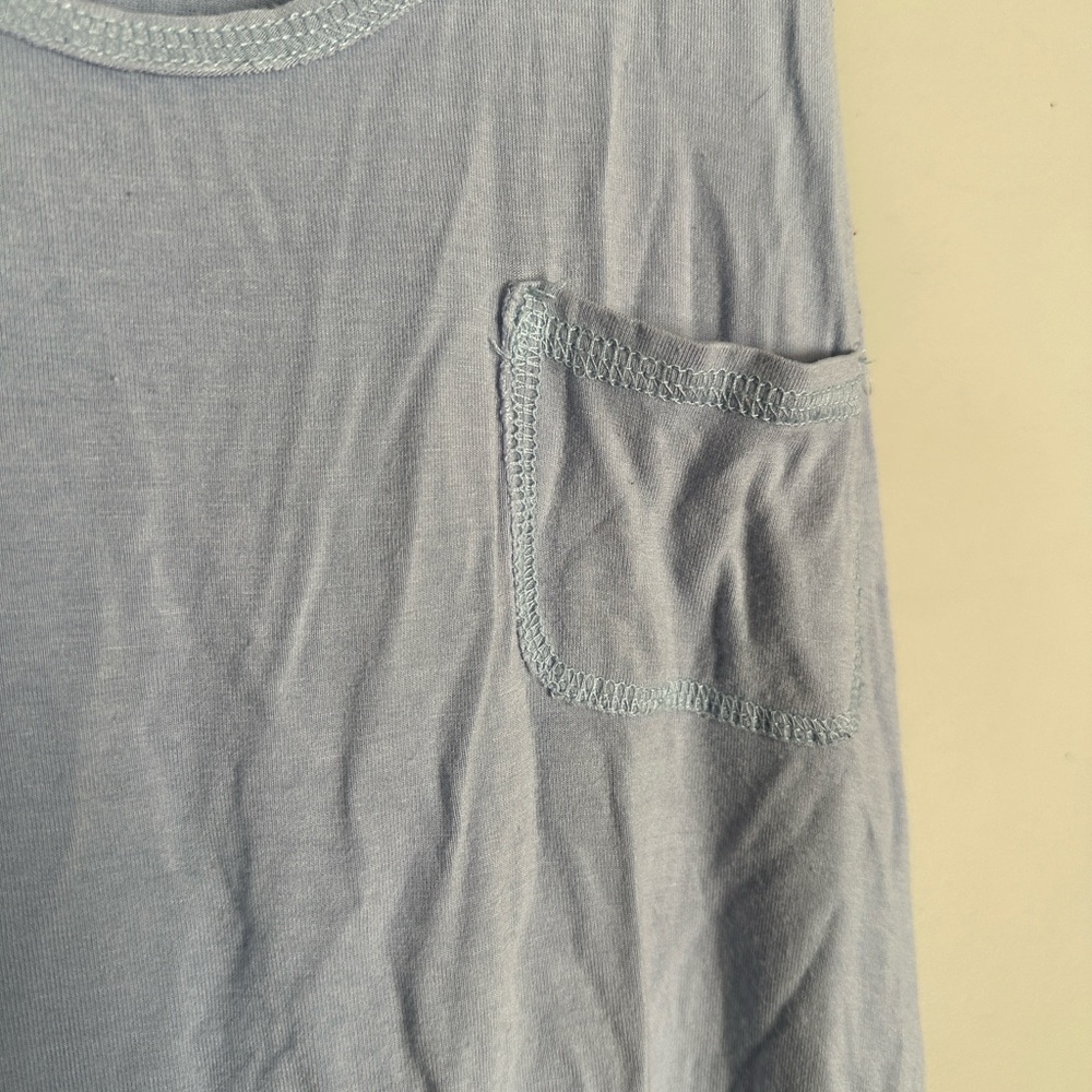 Free People Light Blue Racerback High Pocket Tank Size Large Like New - Picture 3 of 5